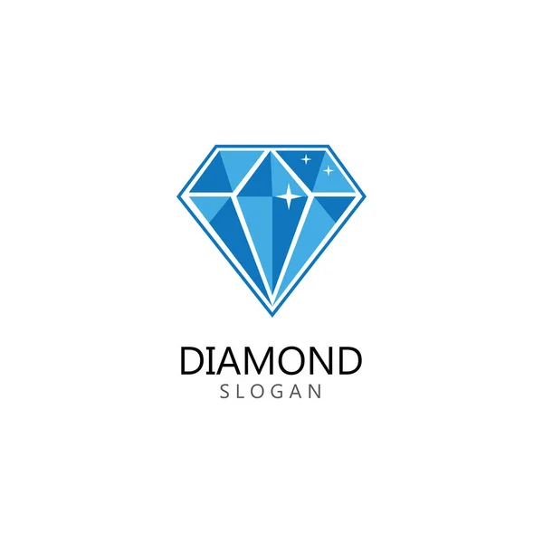 Diamant Schmuck Logo Vorlage Vektor Ikone Illustration Design — Stockvektor