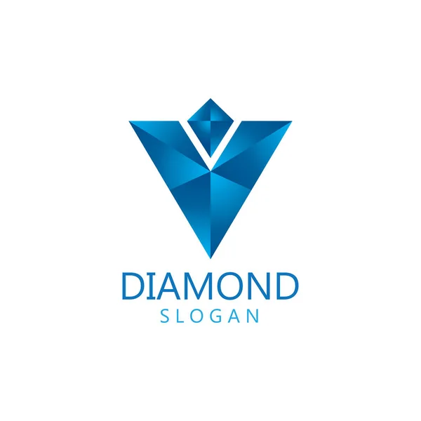 Diamanten Sieraden Logo Template Vector Pictogram Illustratie Ontwerp — Stockvector