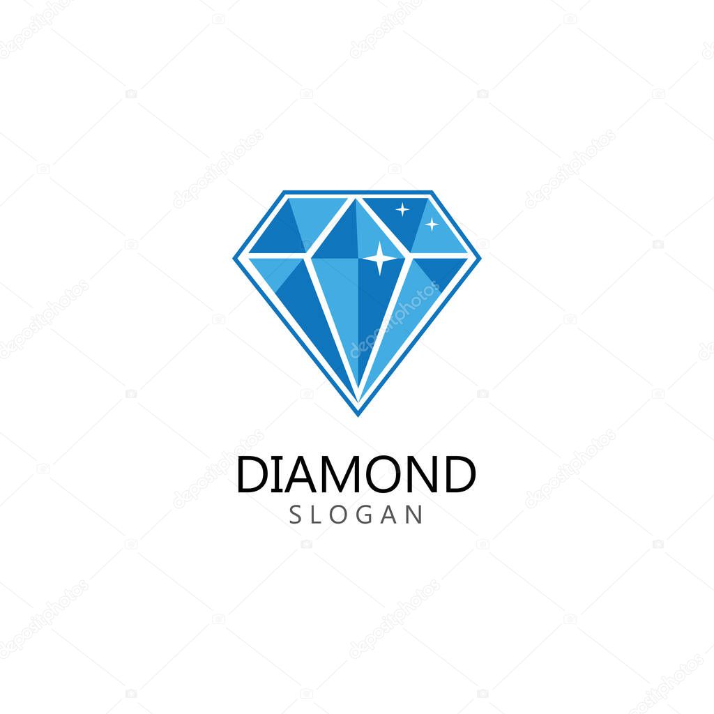 Diamond  jewelry Logo Template vector icon illustration design