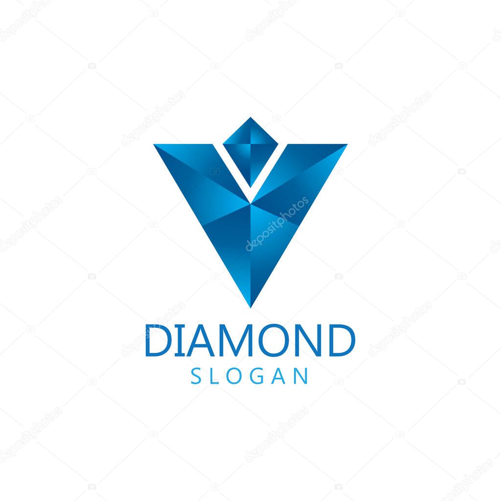 Diamond  jewelry Logo Template vector icon illustration design