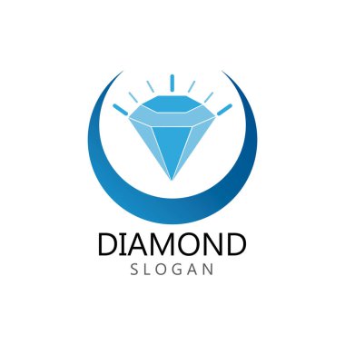 Elmas Mücevher Logosu Şablon vektör illüstrasyon tasarımı