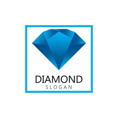 Elmas Mücevher Logosu Şablon vektör illüstrasyon tasarımı