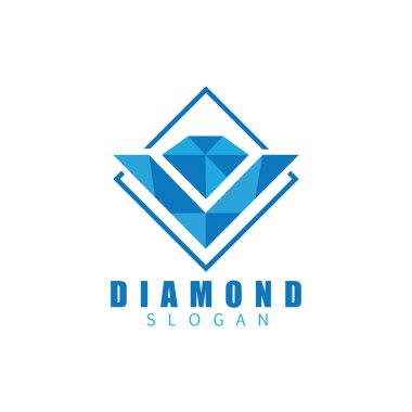 Elmas Mücevher Logosu Şablon vektör illüstrasyon tasarımı