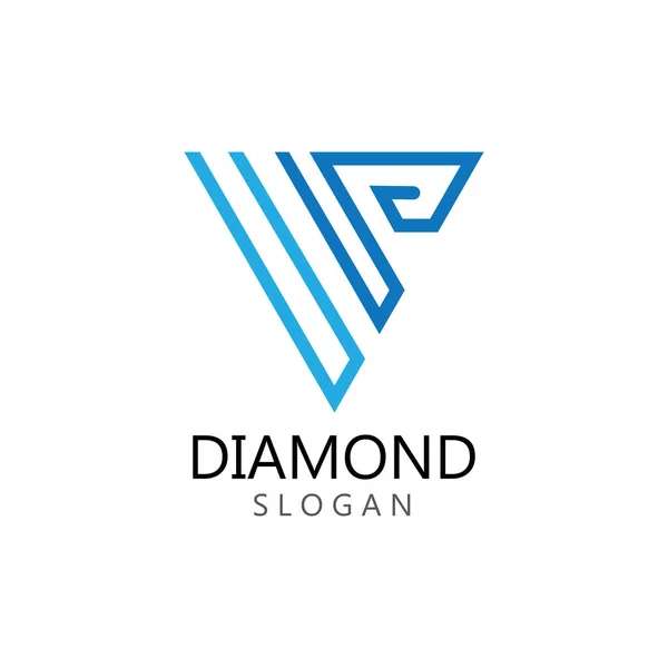 Diamanten Sieraden Logo Template Vector Pictogram Illustratie Ontwerp — Stockvector