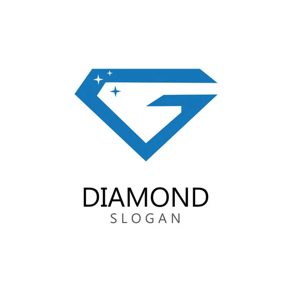 Diamanten Sieraden Logo Template Vector Pictogram Illustratie Ontwerp — Stockvector