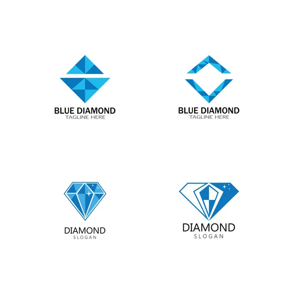 Diamanten Sieraden Logo Template Vector Pictogram Illustratie Ontwerp — Stockvector