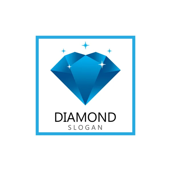 Diamond Jewelry Logo Template Vector Icon Illustration Design — Stock Vector