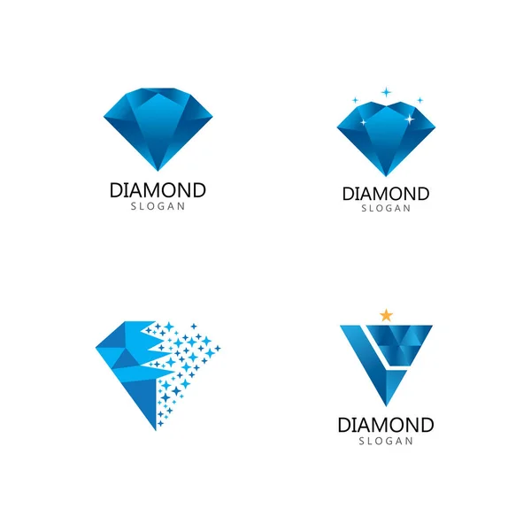 Diamanten Sieraden Logo Template Vector Pictogram Illustratie Ontwerp — Stockvector