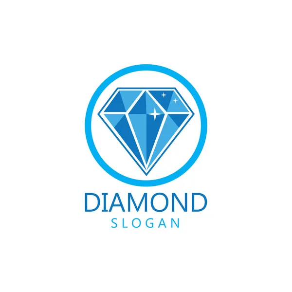 Diamant Schmuck Logo Vorlage Vektor Ikone Illustration Design — Stockvektor