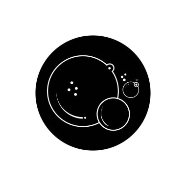 Kabarcık simgesi vektör çizim şablonu