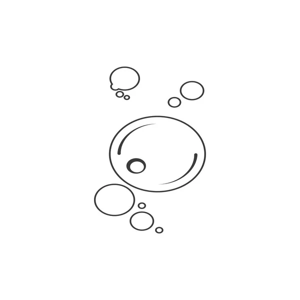 Bubble Ikon Vektor Illustration Design Mall — Stock vektor