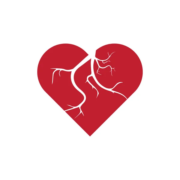 Venas Humanas Diseño Vasos Sanguíneos Rojos Arterias Ilustración Vectorial Aislada — Vector de stock