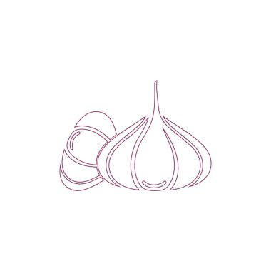 Garlic vector icon illustration design template