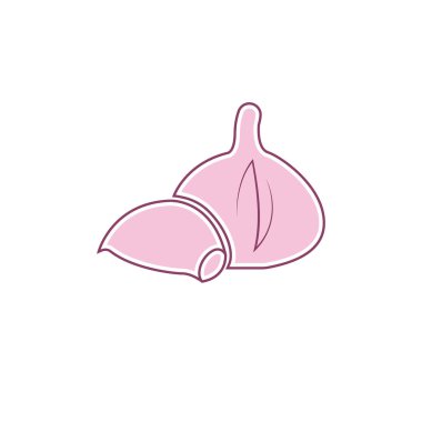 Garlic vector icon illustration design template