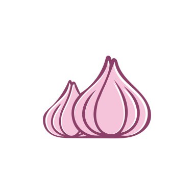 Garlic vector icon illustration design template