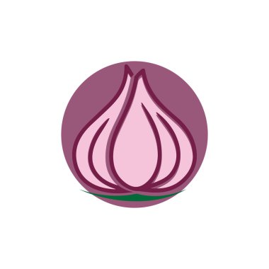 Garlic vector icon illustration design template