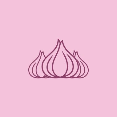 Garlic vector icon illustration design template