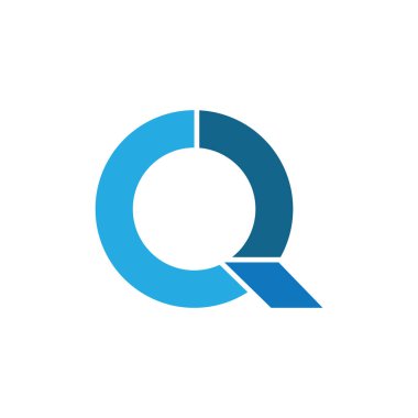 Bir Harf Logo Şablonu vektör çizimi