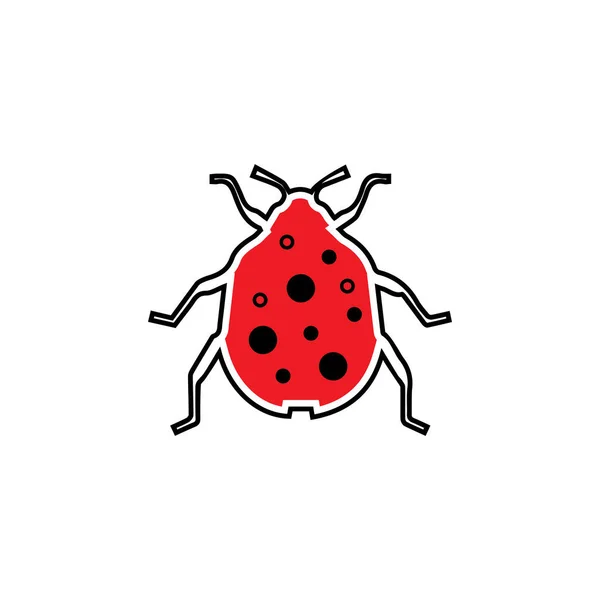 Modelo Design Ícone Ilustração Vetorial Bug —  Vetores de Stock