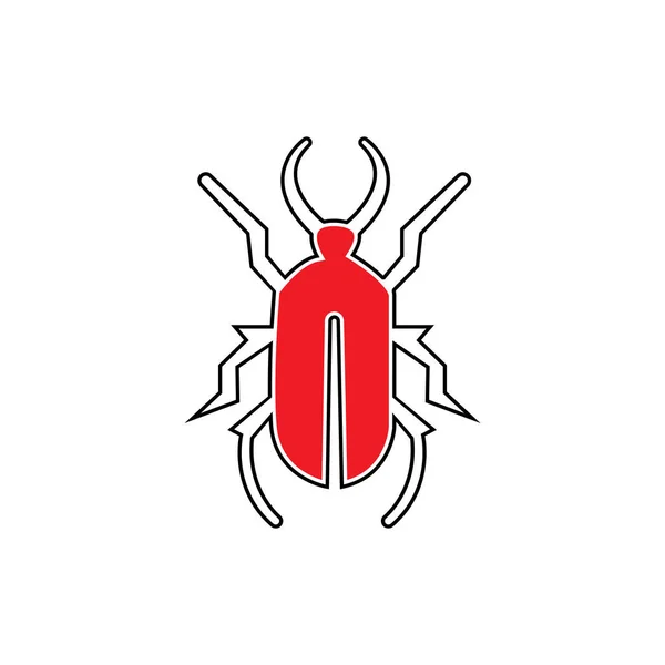 Modèle Conception Icône Illustration Vectorielle Bug — Image vectorielle