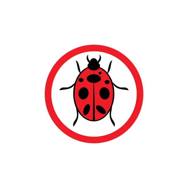 Bug Vector Illustration Icon Design Template — Stock Vector