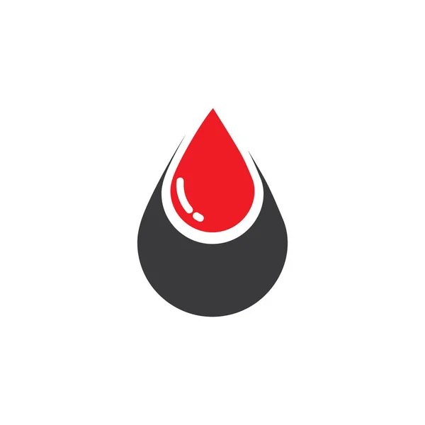 Sangue Umano Logo Modello Vettoriale Icona Illustrazione Design — Vettoriale Stock