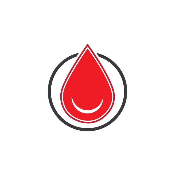 Diseño Ilustración Icono Vector Plantilla Logotipo Sangre Humana — Archivo Imágenes Vectoriales