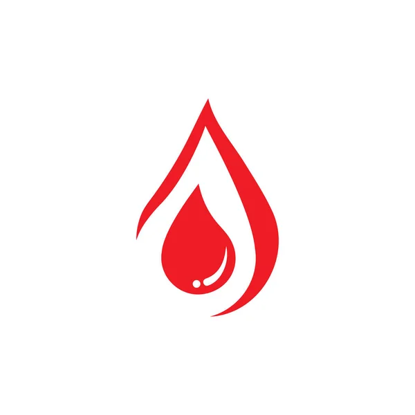 Diseño Ilustración Icono Vector Plantilla Logotipo Sangre Humana — Archivo Imágenes Vectoriales