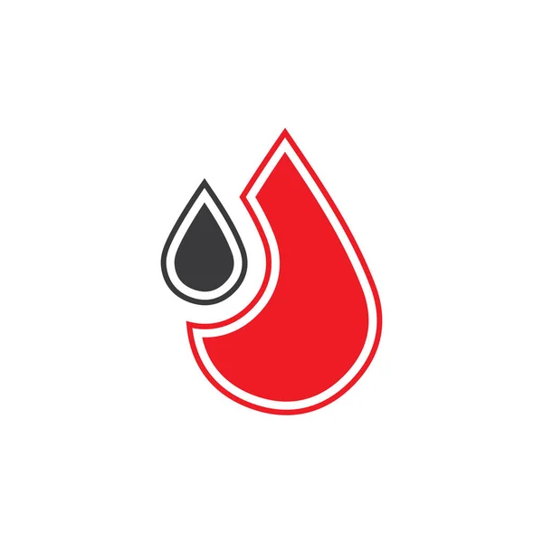 Sangue Umano Logo Modello Vettoriale Icona Illustrazione Design — Vettoriale Stock
