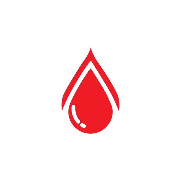 Sangue Umano Logo Modello Vettoriale Icona Illustrazione Design — Vettoriale Stock