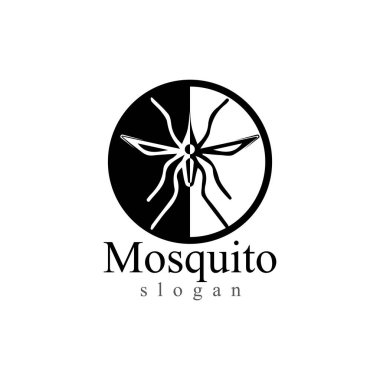 Sivrisinek böcek hayvan logo vektör örnekleme şablonu