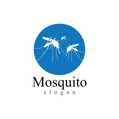 Sivrisinek böcek hayvan logo vektör örnekleme şablonu