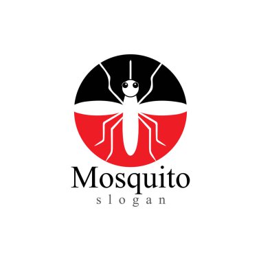 Sivrisinek böcek hayvan logo vektör örnekleme şablonu