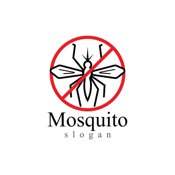 Mosquito Owad Zwierzę Logo Wektor Ilustracja Szablon — Wektor stockowy