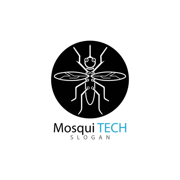 Mosquito insect animal logo vector illustration template