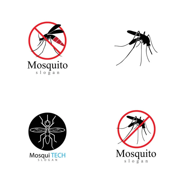 Mosquito insect animal logo vector illustration template