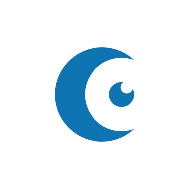 İlk harf C Harfi Logo Şablon vektör resimleme