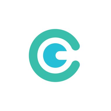İlk harf C Harfi Logo Şablon vektör resimleme