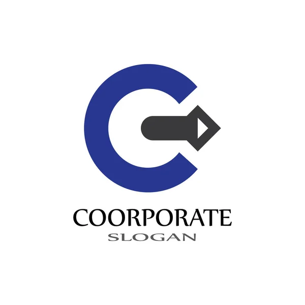 Carta Inicial Carta Logo Modelo Vetor Ícone Ilustração — Vetor de Stock