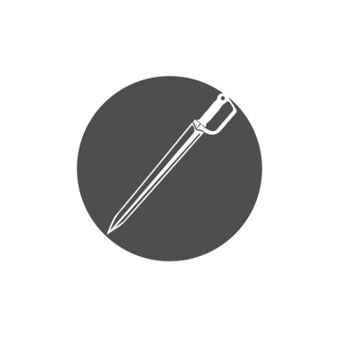 Kılıç silahı vektör logosu örnekleme tasarımı