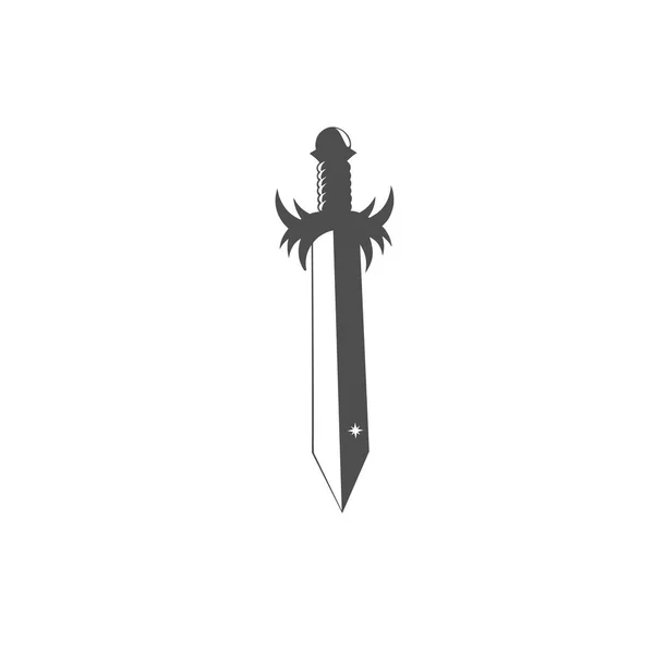 Sword Arma Vettoriale Logo Modello Illustrazione Design — Vettoriale Stock