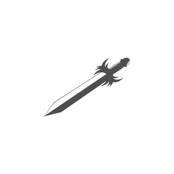 Sword Arma Vettoriale Logo Modello Illustrazione Design — Vettoriale Stock