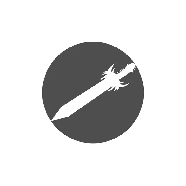 Sword Όπλο Διάνυσμα Λογότυπο Πρότυπο Εικονογράφηση Σχεδιασμό — Διανυσματικό Αρχείο