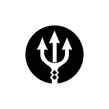 Trident tasarım vektörü ve pozeidon simge örnekleme şablonu