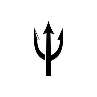 Trident tasarım vektörü ve pozeidon simge örnekleme şablonu