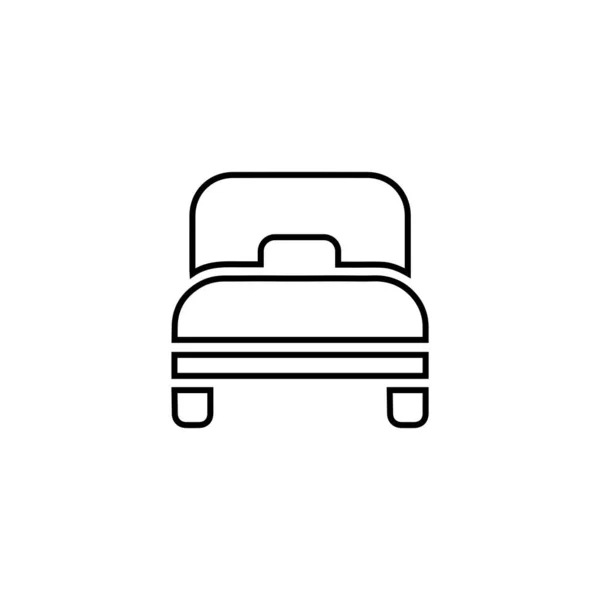 Значок Кровати Векторная Иллюстрация Мебели Плоский Дизайн — стоковый вектор