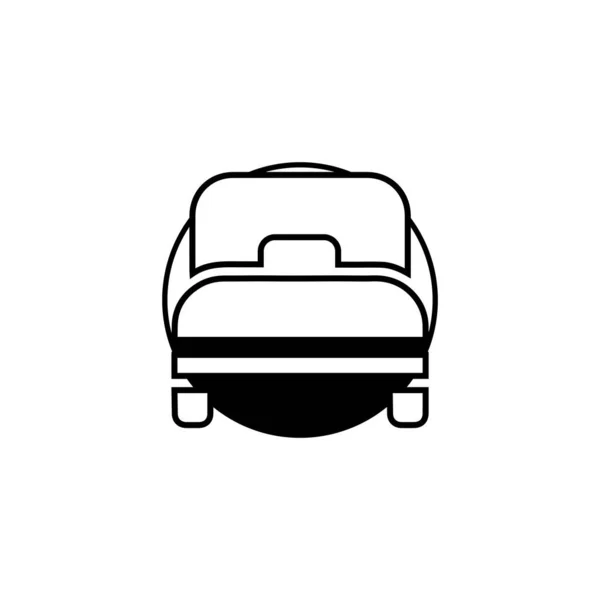 Bed Icon Vector Illustration Flat Design — 스톡 벡터