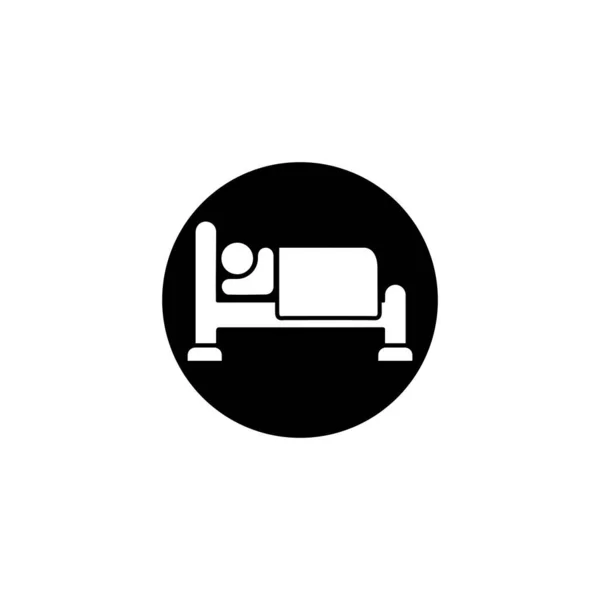 Sängikon Möbler Vektor Illustration Platt Design — Stock vektor
