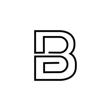 İlk harf B, Harf B Logo Şablon vektör resimleme
