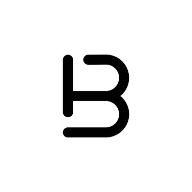 İlk harf B, Harf B Logo Şablon vektör resimleme